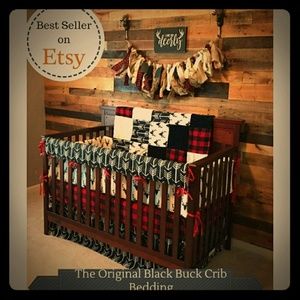 Baby boy crib set. Bed set. Rustic. Custom made.